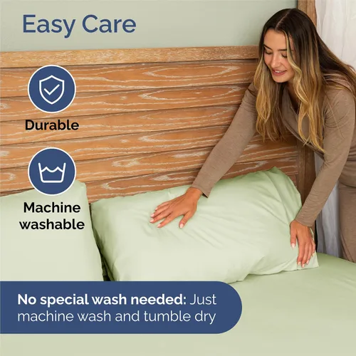 Miniatura 6 de Juego de sábanas King de 6 piezas - Ropa de cama de hotel de lujo ultrasuave, transpirable y refrescante con bolsillos de 20-41 cm de profundidad