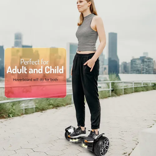 Miniatura 6 de 8.5” All Terrain Hover Board, Off Road Self Balancing Scooter with Bluetooth and LED Lights, UL2272 Safety Certified Negro