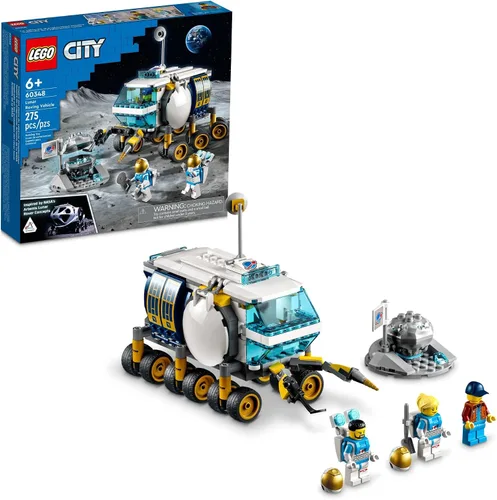 LEGO City Lunar Roving Vehicle 60348 - Juguete para el espacio exterior, inspirado en la NASA para niños de 6 años con 3 minifiguras de astronauta