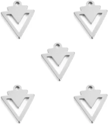 Miniatura 9 de kkjoy 5 dijes de acero inoxidable para hacer joyas y manualidades, varios colgantes pequeños, suministros de manualidades, accesorios para pulseras