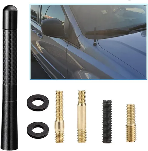 Miniatura 4 de Antena universal para coche de fibra de carbono de mástil de antena de coche