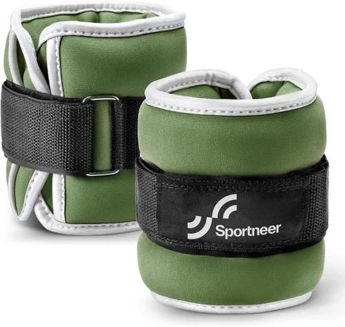 Miniatura 5 de Sportneer Pesas de tobillo para muñeca, par de pesas de 1/2/4/6/10 libras para hombres, mujeres, niños, entrenamiento de fuerza, juego de pesas