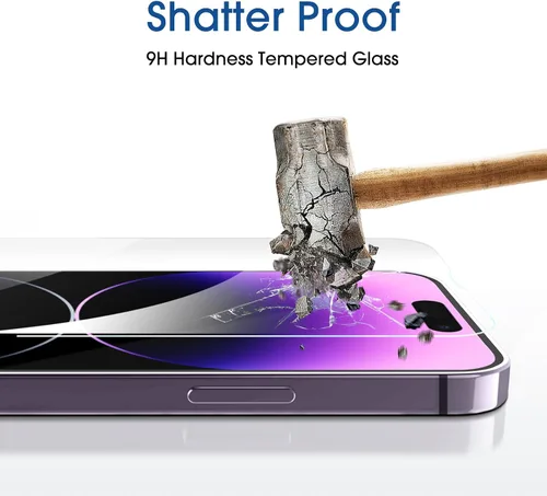 Miniatura 6 de amFilm Paquete de 2 protectores de pantalla magnéticos OneTouch para iPhone 14 Pro de 6.1 pulgadas [plástico ecológico y reductor]
