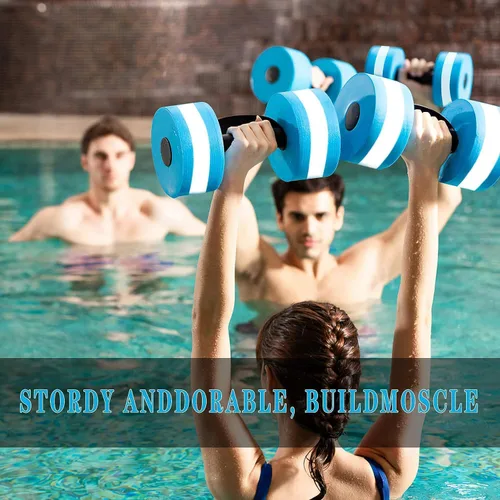 Miniatura 3 de Pesas de agua deportivas para ejercicio de piscina, equipo de aeróbicos acuáticos, juego combinado de mancuernas de ejercicio acuático de alta
