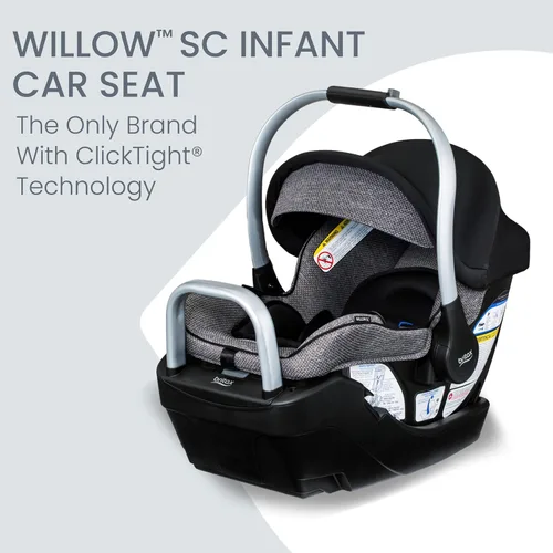 Miniatura 2 de Britax Willow SC - Asiento infantil para automóvil, asiento de automóvil orientado hacia atrás con base alpina, tecnología ClickTight, sistema