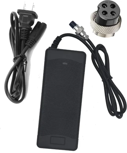 Cargador de patinete eléctrico Suptopone 4 clavijas para Ninebot S/S-MAX/Mini PRO/Mini lite, cargador de batería de conector de 4 pines 63V 2A