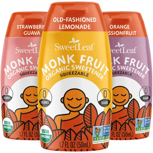 Miniatura 12 de SweetLeaf Liquid Monk Fruit Paquete Variado - Gotas Edulcorantes de Fruta de Monje, Extracto Orgánico de Fruta de Monje, Edulcorante Cero Calorías
