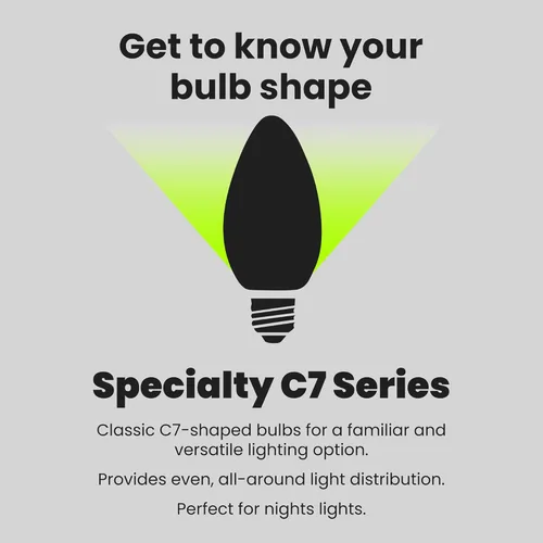 Miniatura 7 de Feit Electric BP7C7/827/LED/4 0.6W Equivalente a 7W 30 Lúmenes Base de Candelabro Cuatro Bombillas LED C7 de Luz Nocturna, 2.1" H x 0.9" D, 2700K