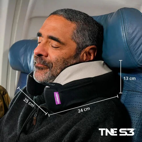 Miniatura 8 de Cabeau Almohada cervical de viaje para aviones – The Neck's Evolution, TNE S3 – Diseño de espuma viscoelástica de apoyo para vuelos de larga