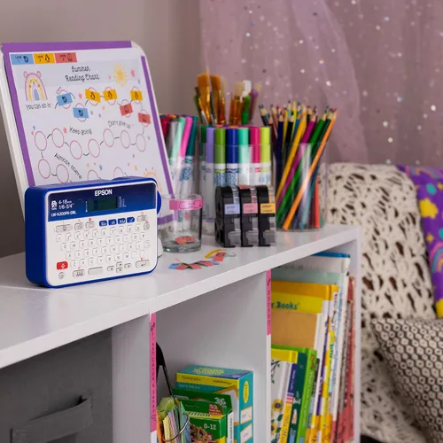 Miniatura 4 de LABELWORKS Epson LW-K200PX-DBL Etiquetadora Portátil con Teclado QWERTY para Hogar y Pasatiempos - Manualidades, Organizar y Personalizar - Azul