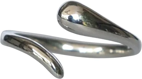 Miniatura 20 de Creations - Anillo de plata de ley 925 hecho a mano, anillo de dedo del pie ajustable, fino clásico delicado dedo abierto, anillos de meñique