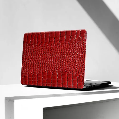 Miniatura 9 de Compatible con Funda para MacBook Air de 13 Pulgadas con Diseño de Cocodrilo 2021 2020 2019 2018 M1 A2337 A2179 A1932, Texturizada Elegante Lujosa