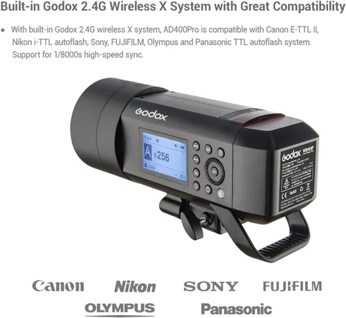 Miniatura 3 de Godox AD400Pro Witstro - Flash para exteriores todo en uno