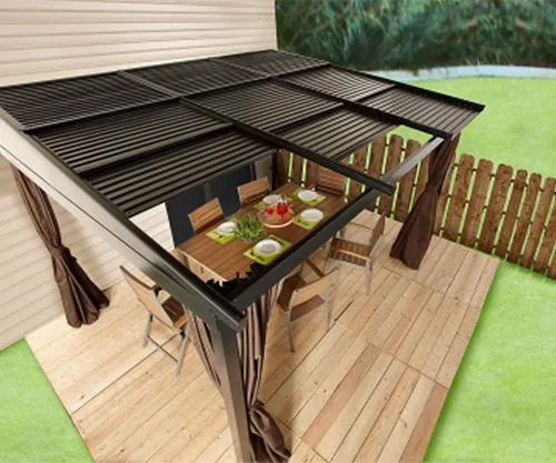 Miniatura 3 de Sojag Francfort - Glorieta de techo rígido de 10 x 12 pies, para exteriores, resistente a la intemperie, marco de aluminio