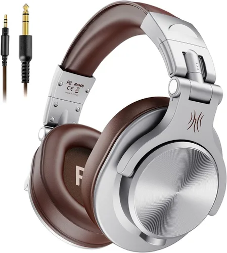 Miniatura 10 de OneOdio A71 - Auriculares de diadema con cable para estudio de grabación de alta resolución, con SharePort, auriculares plegables para Rojo
