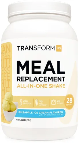 Miniatura 9 de TransformHQ Batido en polvo de reemplazo de comidas, 7 porciones (crema de naranja), sin gluten, sin OMG