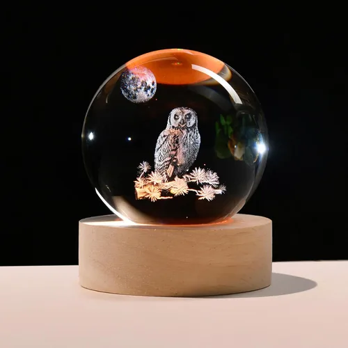 Miniatura 11 de Esfera de cristal 3D con figuras de tigre en bola de cristal de 60 mm. Decoración de tigre blanco coleccionable, esfera de nieve, regalo de esfera