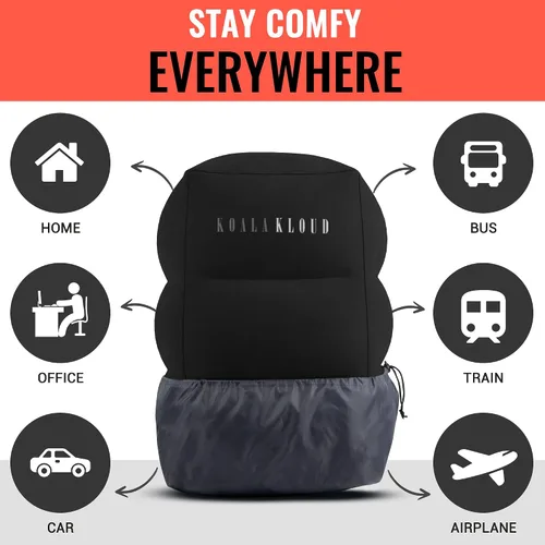 Miniatura 8 de Koala Kloud - Reposapiés de viaje, almohada inflable para reposapiés, reposapiés para vuelos, asiento de automóvil, cama de avión para niños