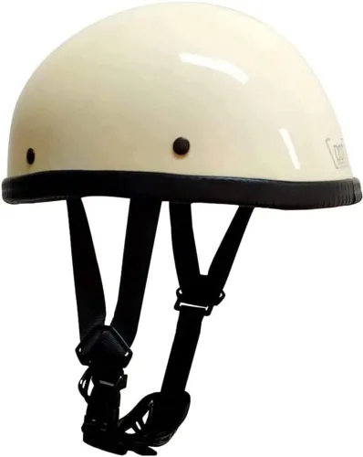 Cool Skull Cap - Casco de media concha para hombres y mujeres, casco de motocicleta pequeño y ligero, aprobado por DOT, casco de estilo alemán,