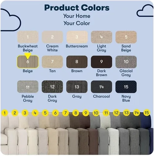 Miniatura 3 de Pemberly Row Sofá moderno de 73 pulgadas con brazos de riel con fundas extraíbles, color beige