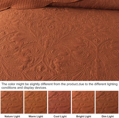 Miniatura 344 de HoneiLife - Juego de colcha de tamaño Queen, juego de ropa de cama de pana bordada de 3 piezas, colcha de lujo, ligera, cálida, para todas las Pana