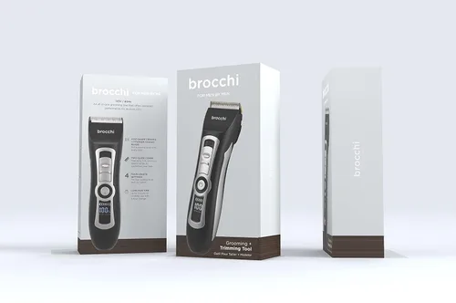 Miniatura 2 de Cortex International Brocchi - Herramienta de aseo y recorte, recortadora de barba para hombres, herramienta de aseo eléctrica digital, maquinilla