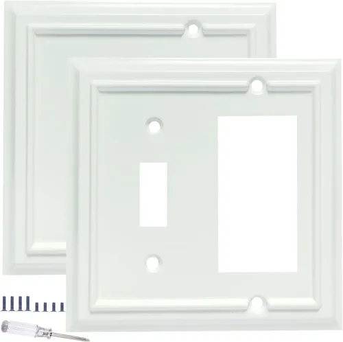 Miniatura 11 de Placas de pared, cubiertas de toma de corriente dúplex, placas de interruptor de luz de palanca, cubierta de interruptor de luz para decoración