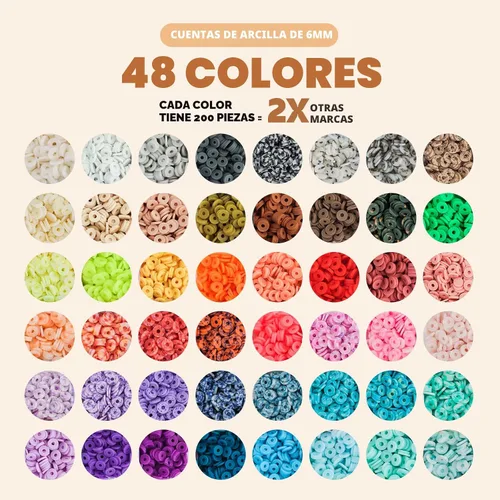 Miniatura 5 de Pizooro Juego de 3 cajas de cuentas de arcilla para hacer pulseras, 10500 piezas de cuentas para hacer joyas, cuentas redondas de letras con encanto