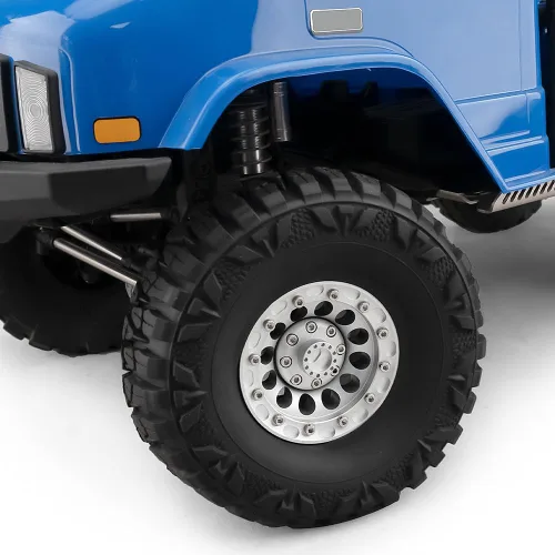 Miniatura 2 de MOHERO Llantas de aleación Beadlock de 1/10 de 1.9 pulgadas para RC Cralwer Axial SCX10 CC01 D90, paquete de 4 unidades (plata mate)