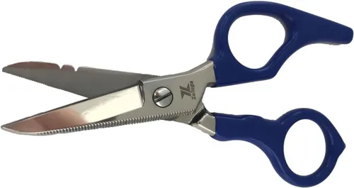 Miniatura 7 de Zeluga 12-228 Tijera de electricista de acero inoxidable resistente de 5 pulgadas