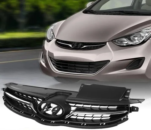 Miniatura 9 de Rejilla de parachoques superior compatible con Hyundai Elantra GLS/GL/L/Limited 2011 2012 2013