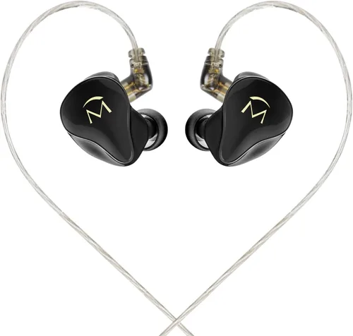 SHANLING Auriculares intrauditivos Music1, controlador dinámico de 0.354 in, auriculares IEM con controles de micrófono y reproducción, auriculares