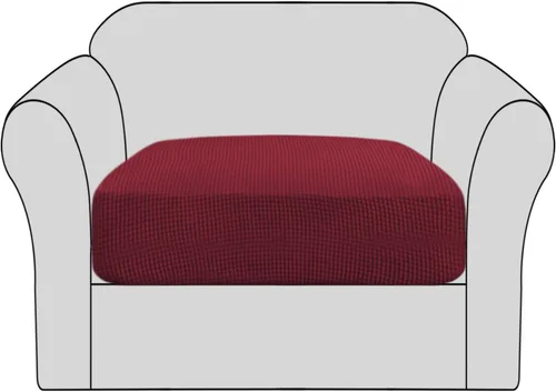 Miniatura 16 de H.VERSAILTEX - Fundas elásticas para cojín de sofá individual, fundas de asiento para silla de sofá, protector de cojín con tejido jacquard de sarga