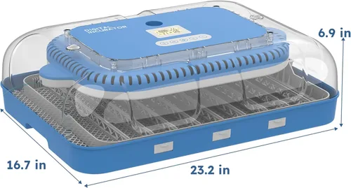 Miniatura 3 de Incubadora de huevos para incubar 70 huevos de pollo, pato, codorniz y ganso - Girador automático de huevos, control de humedad y temperatura, vela