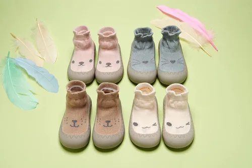 Miniatura 6 de Baby Sock Shoes Toddler Cartoon Rubber Sole Soft Non Slip Floor Slipper for Infant Boys Girls First Walking Indoor Baby Shoes