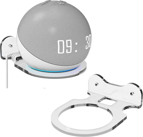 Miniatura 14 de Soporte de montaje en pared para Amazon Echo Dot 1/2/3/4/4/5th, cable de almacenamiento, accesorios para altavoces