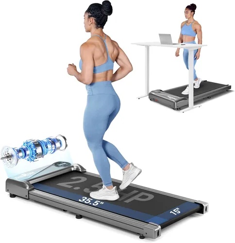 Miniatura 8 de THERUN Walking Pad Treadmill, Portable Mini Treadmill for Home/Office, Walking Pad Treadmill 2.5HP, Under Desk Walking Machine with 265 lbs