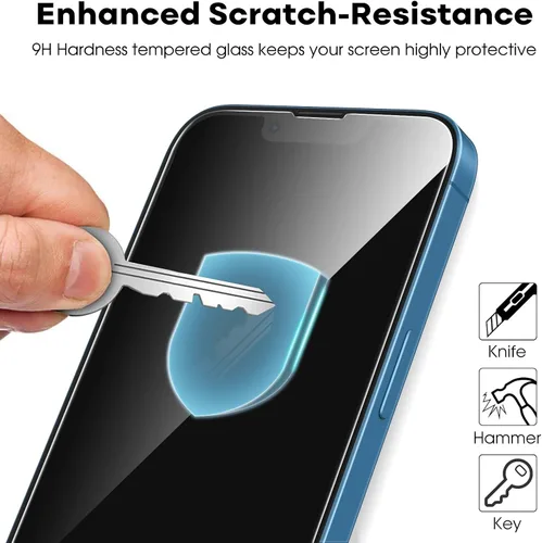 Miniatura 5 de JETech Protector de pantalla de cobertura completa para iPhone 16e 2025, iPhone 13/13 Pro de 6.1 pulgadas, película de vidrio templado