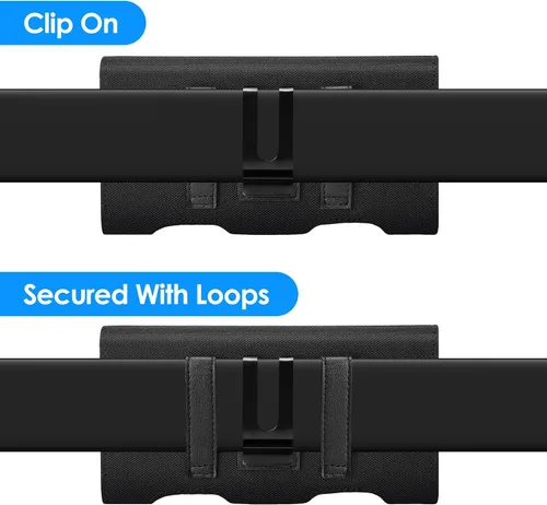 Miniatura 7 de Mopaclle Funda Tipo Holster de Nylon para Teléfono con Clip para Cinturón para iPhone 17 Pro / 17, iPhone 16 Pro 16, 15 Pro 15, iPhone 14, 14 Pro