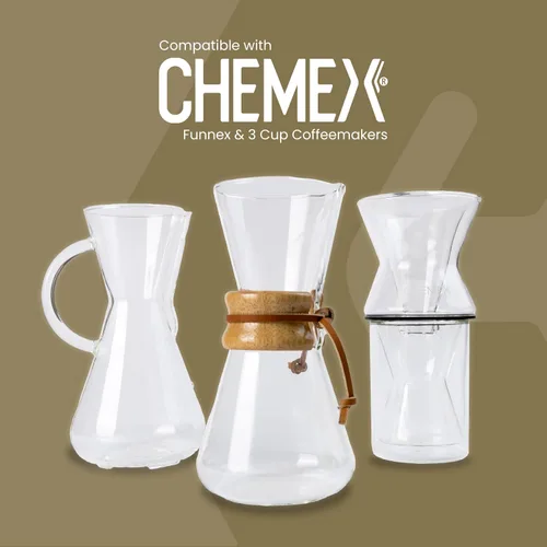 Miniatura 3 de Chemex Filtro adherido - Media Luna - 100 ct