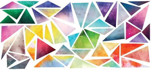 Miniatura 4 de Watercolor Triangle Wall Decal Kit - Create Your Own Geometric Wall Mural By Chromantics