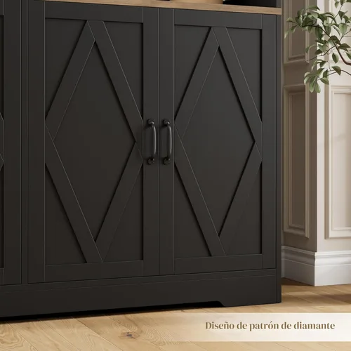 Miniatura 7 de HOSTACK Gabinete de despensa alto de 71 pulgadas, gabinete de almacenamiento de despensa de cocina ancho de 55 pulgadas, aparador de cocina grande
