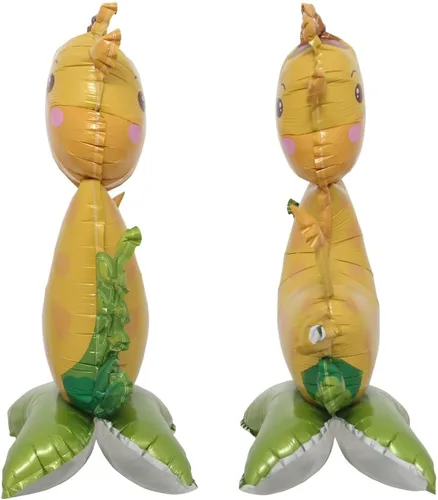 Miniatura 5 de Globos de animales 3D con soporte propio Zorro Koala León Elefante Panda Vaca Conejo dinosaurio Triceratops Estegosaurio - Globos de aluminio