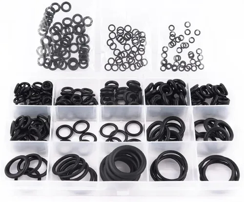 Miniatura 6 de Juego de 300 anillos tóricos, arandelas de manguera surtidas de juntas tóricas de goma de 18 tamaños para reparación de automóviles, conexiones