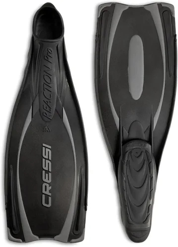 Miniatura 3 de Cressi Aletas de buceo y snorkel para adultos, potentes aletas de bolsillo para pies completos, Reaction Pro: fabricadas en Italia Negro [D]