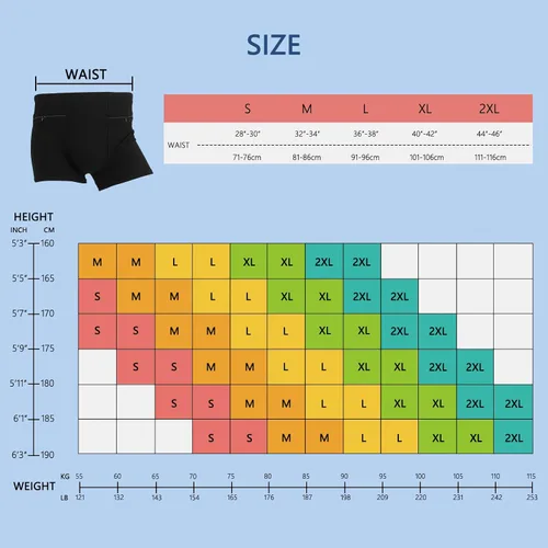 Miniatura 5 de LUEXBOX 4 Packs Pocket Underwear for Men with Secret Hidden Pocket, Travel Boxer Brief, (Black)