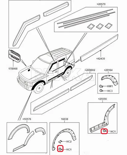 Miniatura 5 de Rexka 10 clips de moldeo para llanta DYC101420 compatibles con Land Rover Freelander Ranger Rover LR3 LR4
