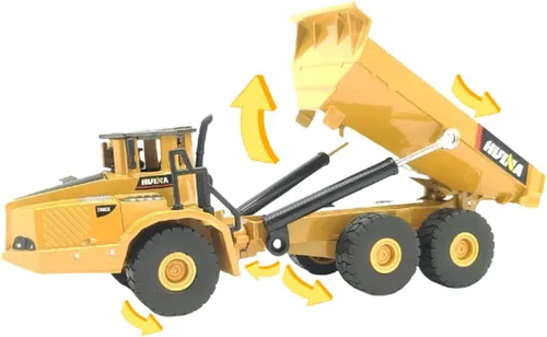 Miniatura 8 de Camiones de juguete de metal para niños, camión volquete de metal, juguete para interiores y exteriores, juguetes de construcción de metal fundido a