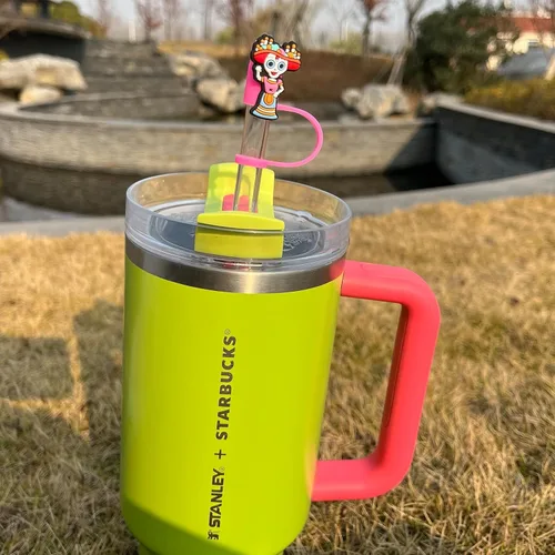 Miniatura 7 de 4 fundas de silicona para popotes Stanley Cup – Diseño de calavera mexicana, 0.394 in, a prueba de polvo, reutilizables Cráneo