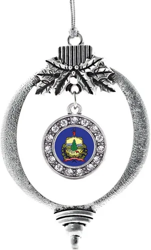 Miniatura 38 de Inspired Silver - Twin One - Adorno festivo de Navidad de plata - Adorno festivo de árbol de Navidad con dije de círculo y circonita cúbica